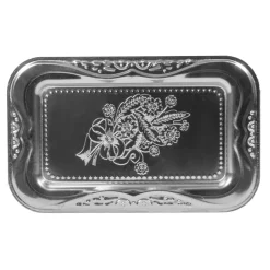 Decostar™ Metal Rectangular Serving Tray with Decorative Edge