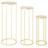 Decostar™ Metal Round Floral Stand 3pc/set - Gold
