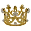 Decostar™ Metal Royal Crown with Rhinestones and Pearls - Gold
