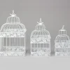 Decostar™ Metal Square Hexagon White Wedding Birdcage Set of 3 - White