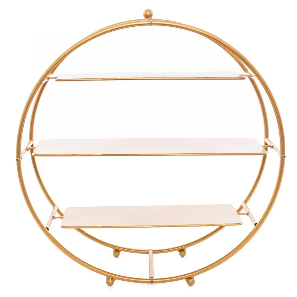 Decostar™ Metal 3 Tier Dessert Stand Wheel - Gold