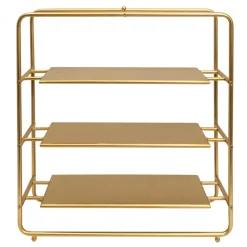 Decostar™ Metal 3 Tier Square Dessert Stand - Gold