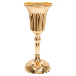 Decostar™ Metal Trumpet Floral Centerpiece 13¼" - Gold