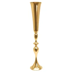 Decostar™ Metal Trumpet Floral Vase 34" - Gold