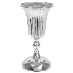 Decostar™ Metal Trumpet Floral Centerpiece 11" - Silver