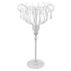 Decostar™ Metal Wire Floral Stand with Crystal Pendant - White