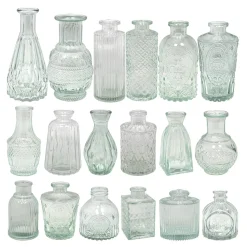 Decostar™ Mini Vintage Glass Vase Set 18pc/box - Clear