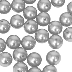 Decostar™ 30mm Craft Pearl Beads With Hole 454g/Bag - Silver