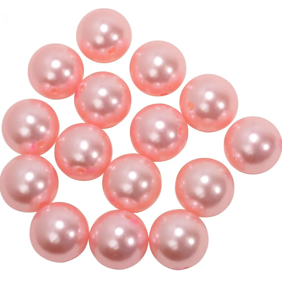 Decostar™ 30mm Craft Pearl Beads With Hole 454g/Bag - Pink