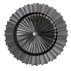 Decostar™ Modern Plastic Charger Plate 13" - 24 Pieces - Black