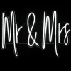 Decostar™ "Mr & Mrs" Neon Light Sign With Hanging Chain 33"