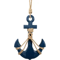 Decostar™ Nautical Wooden Anchor - Blue