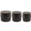 Decostar™ Nested Floral Boxes 3pc/set - All Black