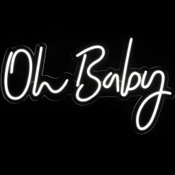 Decostar™ "Oh Baby" Neon Light Sign With Hanging Chain 26"