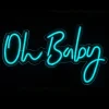 Decostar™ Oh Baby Neon Light Sign With Hanging Chain 26" - Blue