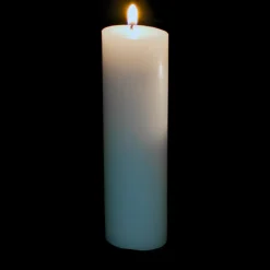 Decostar™ Pillar Candle 9" - 12 Pieces - White