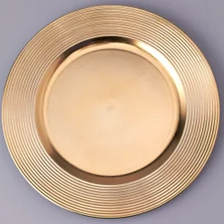 Decostar™ Plastic Charger Plate 13" - Gold - 24 Pieces