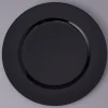 Decostar™ Plastic Charger Plate 13" - Black - 24 Pieces