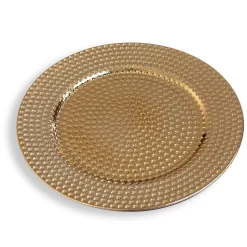 Decostar™ 13" Plastic Charger Plate - C - 24 Pack - Gold