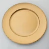 Decostar™ Plastic Charger Plate 13" - Matte Spray Finish - Gold - 24 Pieces