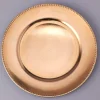Decostar™ Plastic Charger Plate 13" - Shiny Foil Finish - Gold - 24 Pieces
