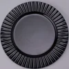 Decostar™ Plastic Charger Plate 13" - Shiny Foil Finish - Black - 24 Pieces