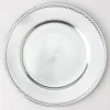 Decostar™ 13" Plastic Charger Plate - A - 24 Pack - Silver