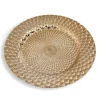 Decostar™ 13" Plastic Charger Plate - B - 24 Pack - Gold