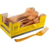 Decostar™ Plastic Forks Set 50pc/pack - Rose Gold