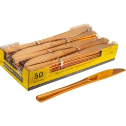 Decostar™ Plastic Knives Set 50pc/pack - Rose Gold