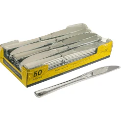 Decostar™ Plastic Knives Set 50pc/pack - Silver