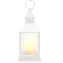 Decostar™ Plastic Lantern Light - 4" x 4" x 10½" - White