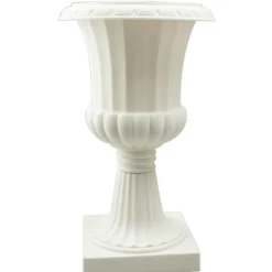 Decostar™ Plastic Planter Urn 19¾" - White - 6 Pieces