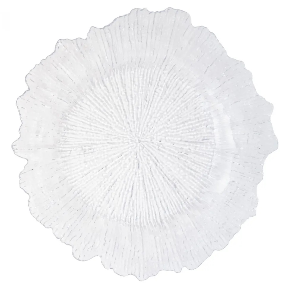 Decostar™ Plastic Reef Charger Plate 13" - Clear - 24 Pieces