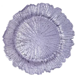 Decostar™ Plastic Reef Charger Plate 13" - Lavender - 24 Pieces