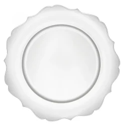 Decostar™ Plastic Scalloped Charger Plate 13" - 24 Pack - Silver