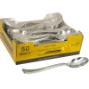 Decostar™ Plastic Spoons Set 50pc/pack - Silver