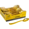 Decostar™ Plastic Spoons Set 50pc/pack - Gold