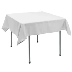 Decostar™ Polyester Square Table Cover 54" - White