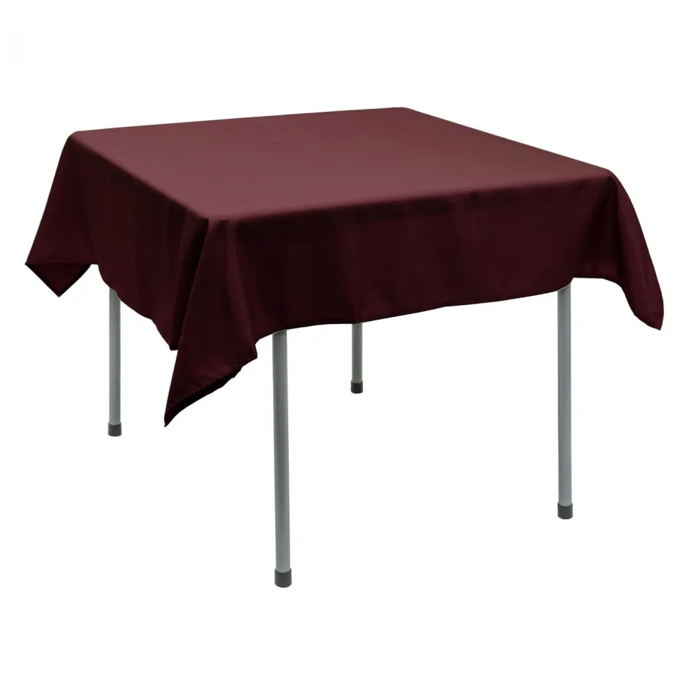 Decostar™ Polyester Square Table Cover 54" - Burgundy