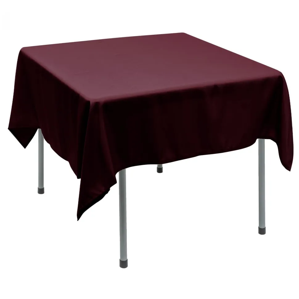 Decostar™ Polyester Square Table Cover 70" - Burgundy