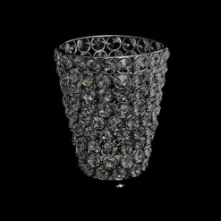 DecoStar™ Real Crystal Cylinder Candle Holder - LG