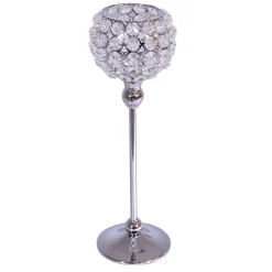 DecoStar™ Real Crystal Goblet/Candle holder -LG 13.5" tall