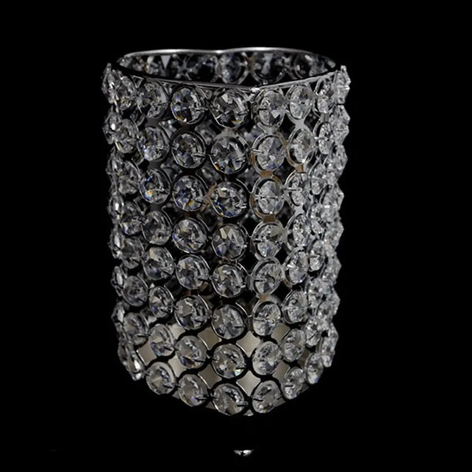 DecoStar™ Real Crystal Heart Candle Holder - LG