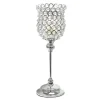 DecoStar™ Real Crystal Hourglass Candle Holder Pedestal - 14"