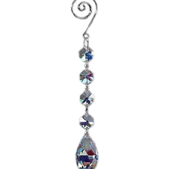 Decostar™ Real Iridescent Crystal Hanging Prisms Glass Garland (1 x Dozen) - 7"