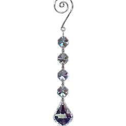 Decostar™ Real Iridscent Crystal Hanging Prisms Bell Glass Decorations (1 x Dozen) - 7"