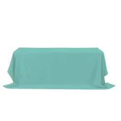 Decostar™ Rectangle Polyester Table Cover 90" x 156" - Aqua