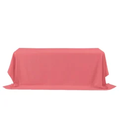 Decostar™ Rectangle Polyester Table Cover 90" x 156" - Coral