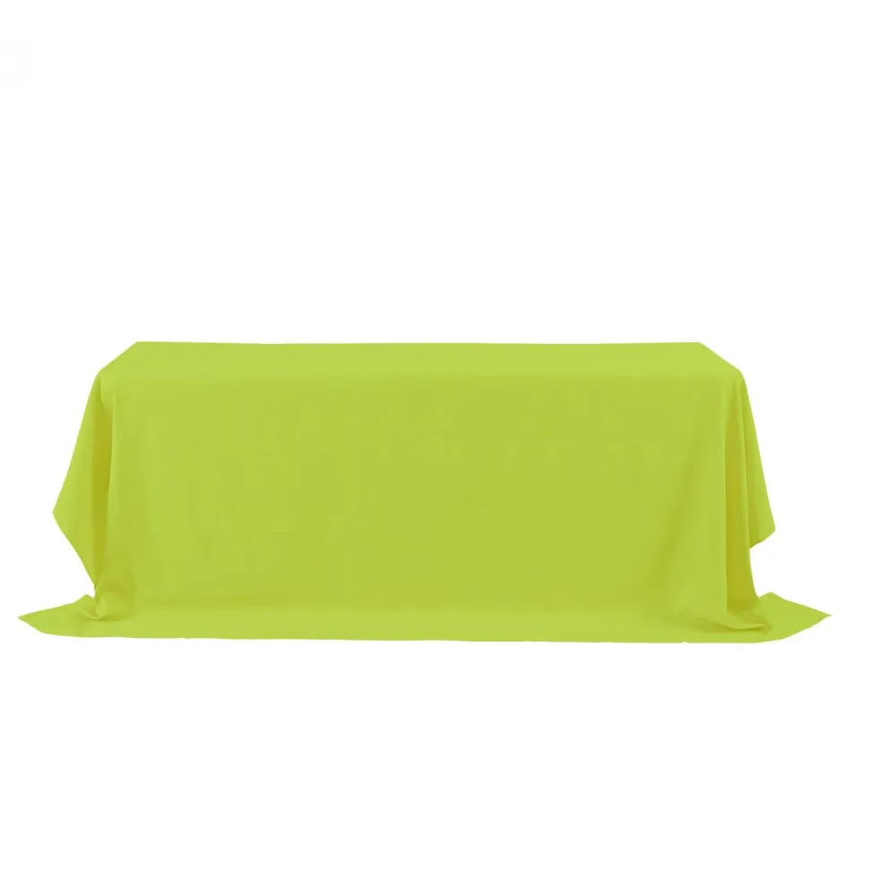 Decostar™ Rectangle Polyester Table Cover 90" x 156" - Lime Green